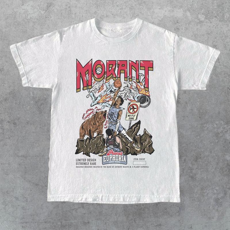 PE Ja Morant Planet Euphoria Shirt, 90s Unisex Streetwear Tee