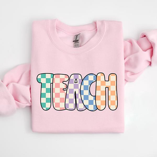 Teach Sweatshirt, Teacher Shirt, Teacher Gifts, Gifts for Teachers, Retro Teacher Shirt, Retro Teach Shirt, Teacher Appreciation Shirt, Retro Tee