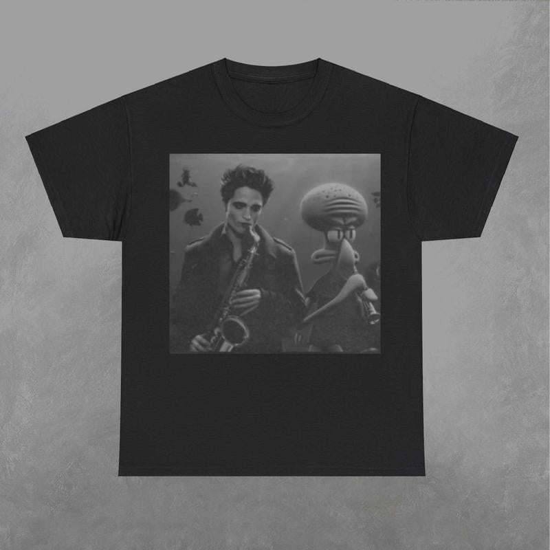 Edward Cullen and Squidward Tentacles Shirt, Edward Cullen Shirt, Squidward Tentacles Tshirt, Twilight Sweatshirt, SpongeBob Classic Fabric