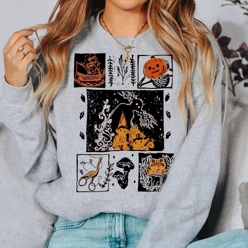 Vintage Over The Garden Wall Halloween Sweatshirt, Pottsfield Sweatshirt, Pumpkin Skeleton Festival, Spooky Season, Halloween Gifts