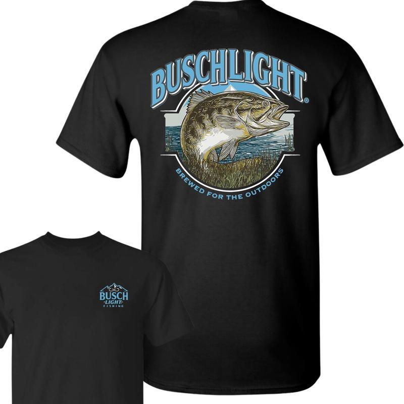 Busch Light - Busch Light Out Fishing T-Shirt, Casual Graphic Round Neck T-shirt for Summer, Fashion Top for Daily Wear,  For Men, For Women