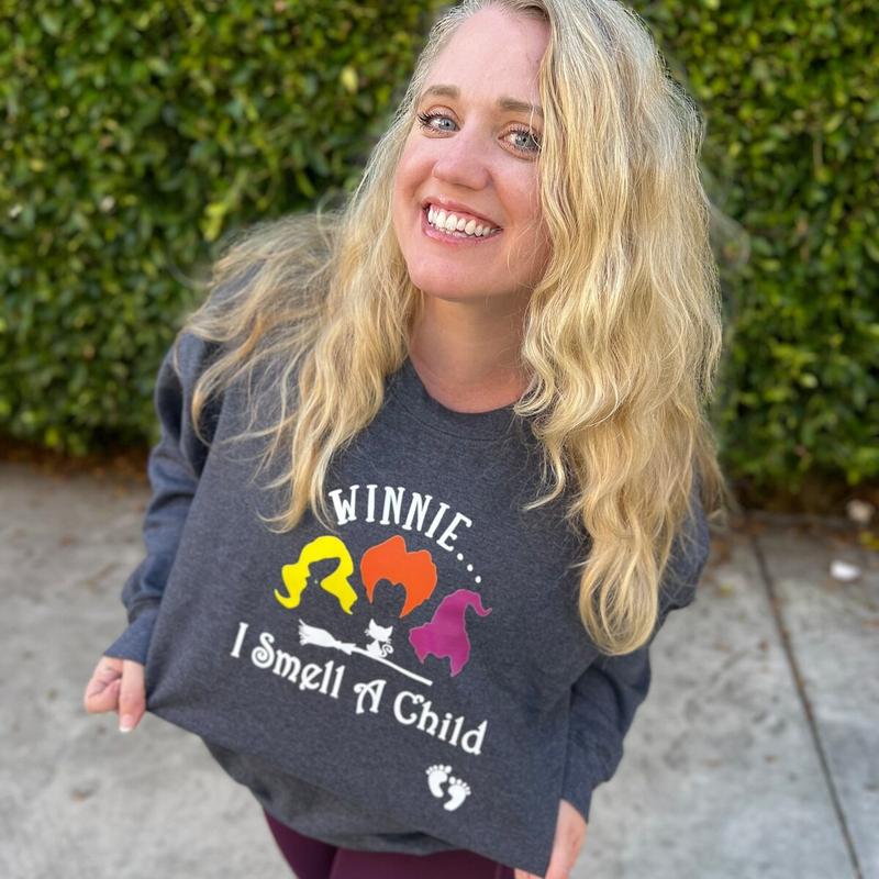 pregnancy sweater winnie i smell a child -  pregnancy announcement - halloween sweater - pregnancy sweatshirt