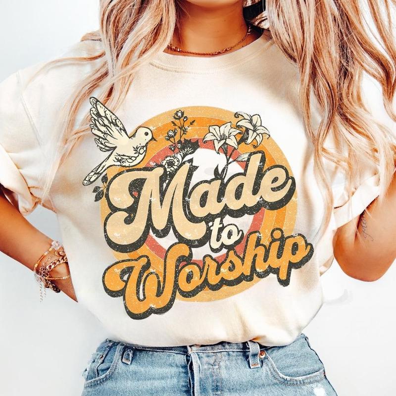 Made To Worship Women Christian Religious Tee, Jesus Apparel Bible Verse Shirt t shirt