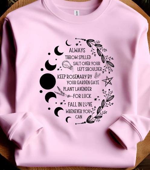 Practical Magic Salt Rosemary Lavender Love Sweatshirt Casual Pullover