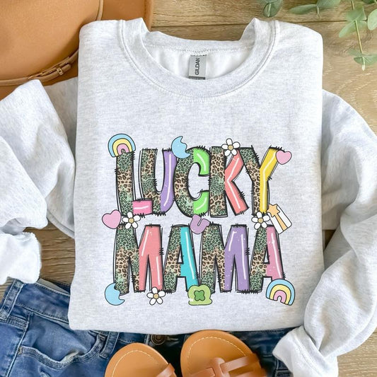 Lucky Mama Sweatshirt - Ash Grey