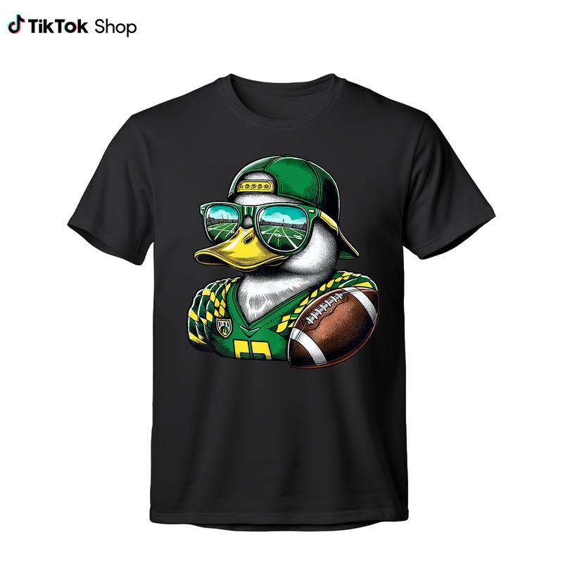 Duck Unisex Tshirt, Football Crewneck Sweater, Retro Football College Tee, Vintage Ore Tee