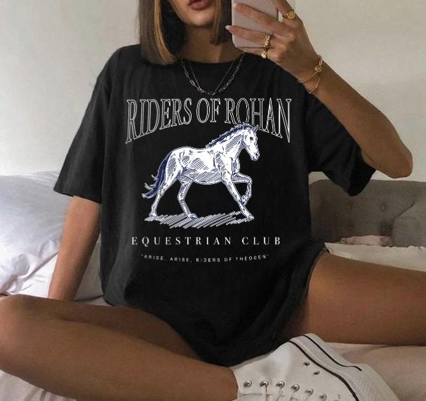 Riders Of Rohan Equestrian Club Shirt  LOTR Fantasy Aragorn Frodo Elven Elrond The Fellowship Bookish