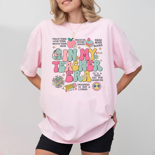 Vintage In My Teacher Era Shirts, Back to School 2024 Gift for Teachers, School Teacher Sweatshirt