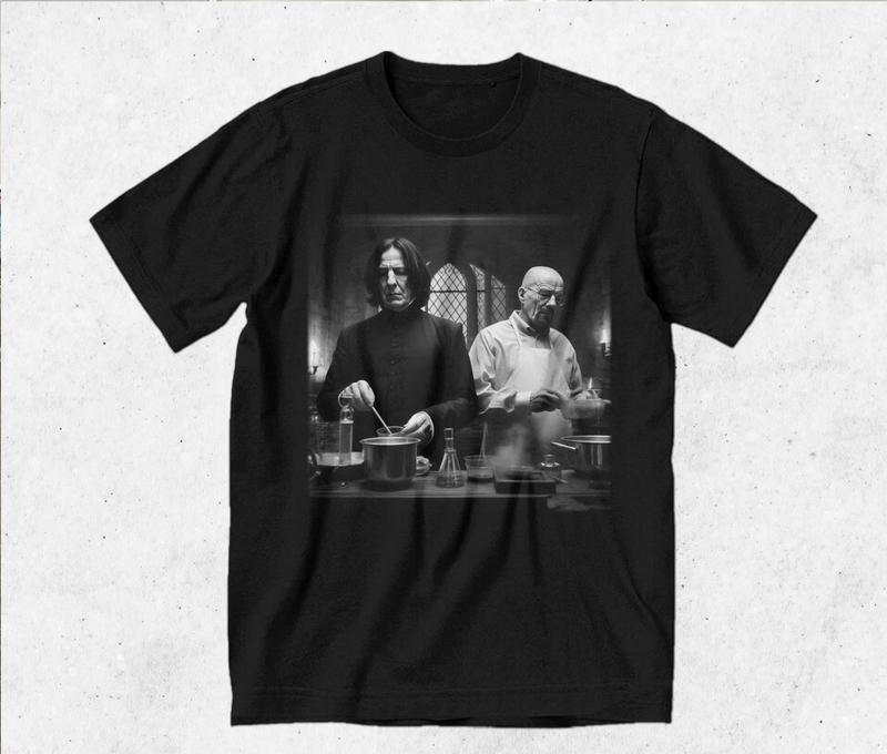 Severus Snape and Walter White in Lab Shirt Wizard House Hogwarts Breaking Bad