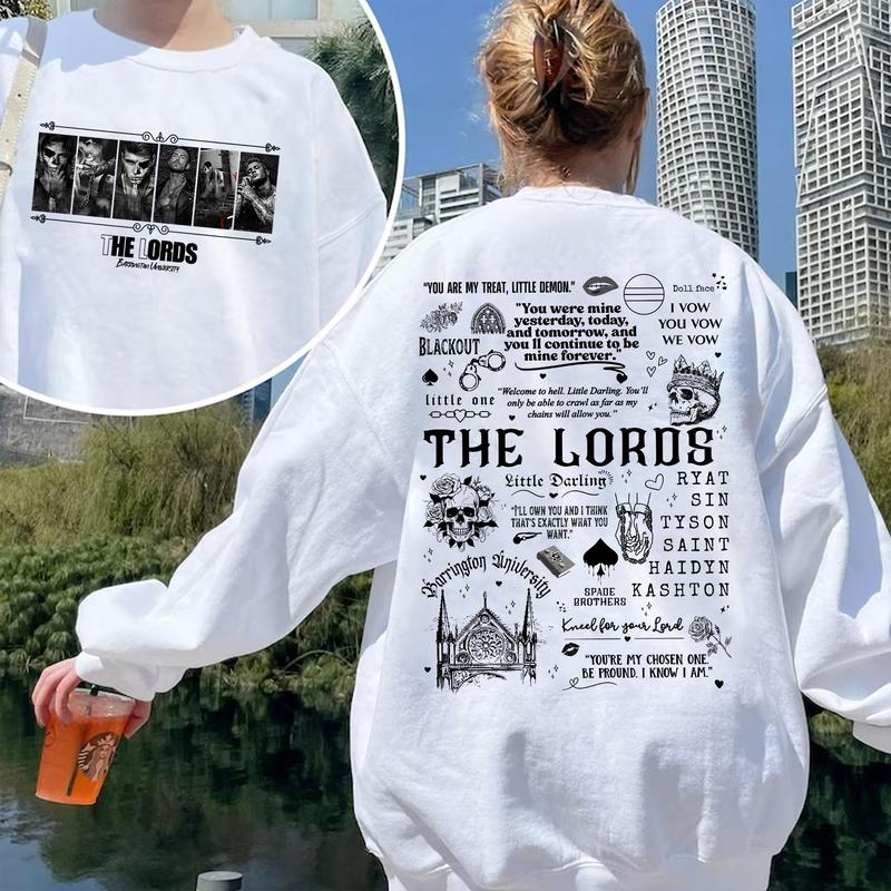 The LORDS Series Book Boys 2 Sides Sweatshirt, Barrington University Shirt, Shantel Tessier Merch, LORDS Series Shirt, Dark Romance Merch, Bookish Mer