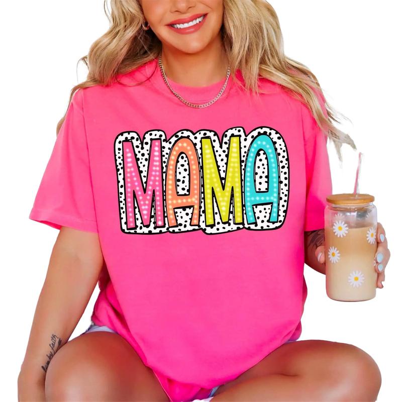 Mama Tshirt, Mama Neon Shirt, Cute Mom Shirts, Mother's Day Tshirt, Cute Mama Tee, Unisex T-Shirt, Gifts For Mother Mama From Daughter Son, Short Slee
