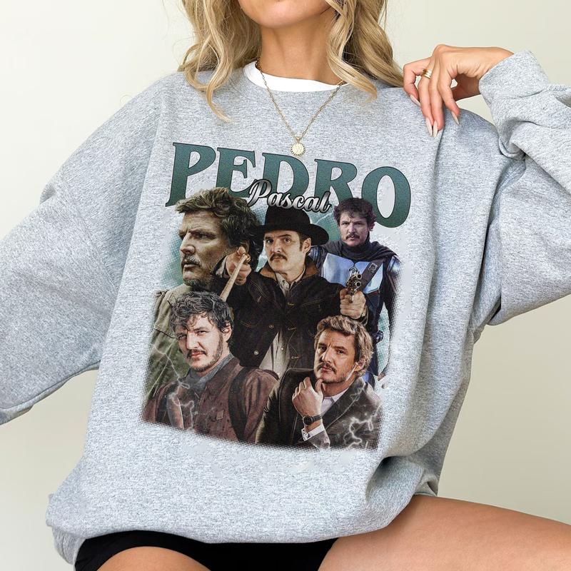 Vintage Pedro Pascal Shirt, Pedro Pascal Tribute Celebrity Shirt, Pedro Pascal Fans Gift, Clothing Casual Fabric Menswear
