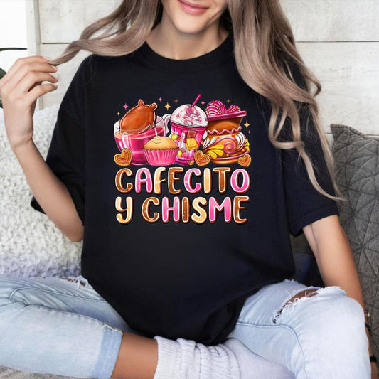 Cafecito Y Chisme Latina Iced Coffee Social Club T-Shirt Sweater Hoodie