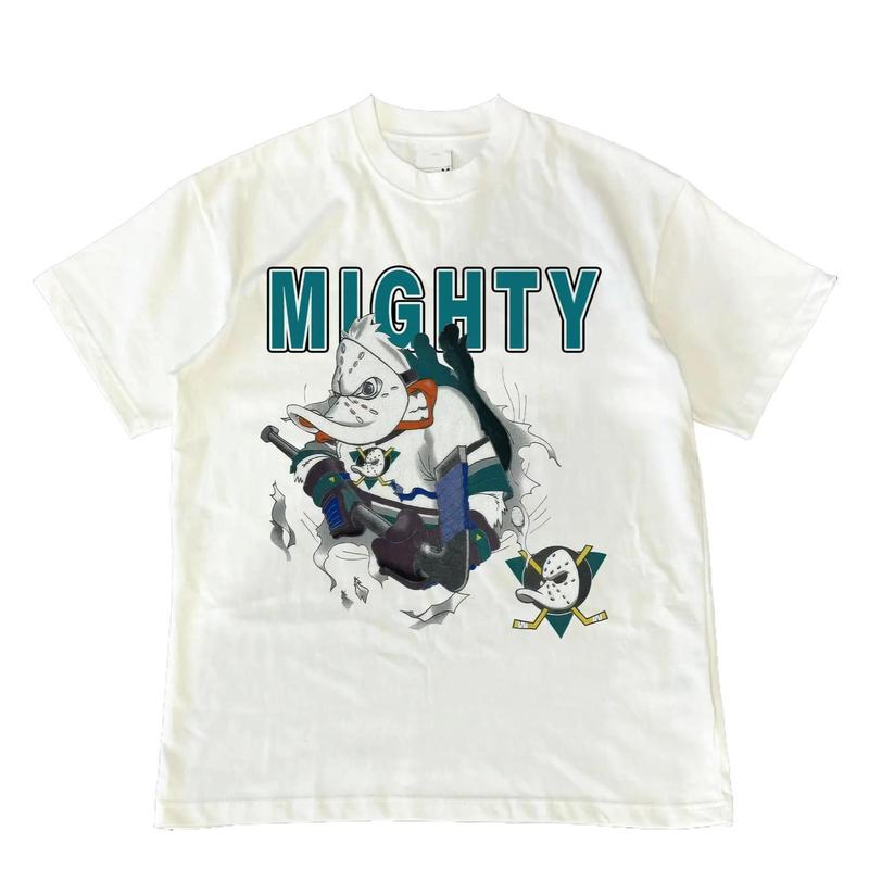 Vintage Mighty Ducks Hallowwen T-Shirt Cotton Short-sleeve Retro Streetwear Tshirt Menswear Top Shortsleeve Casual