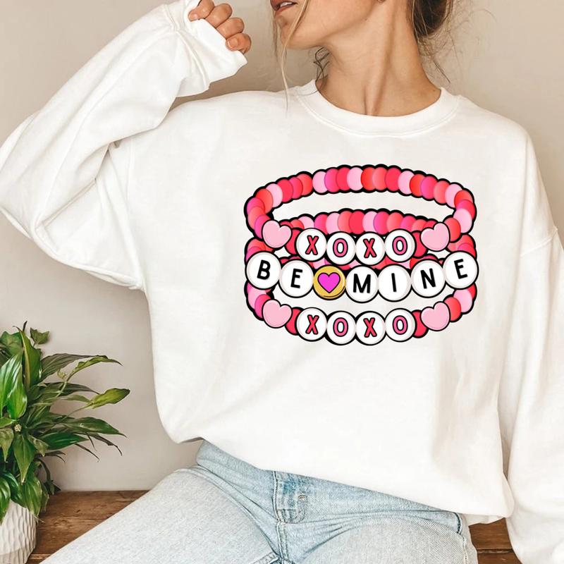 Valentine Be Mine TshirtSweatshirtHoodie, Valentine Friendship Bracelet Tshirt, Valentine 2025 Shirt