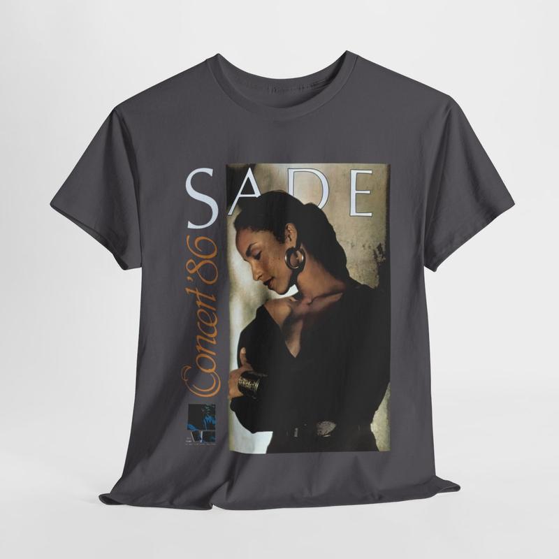 Sade Adu Graphic Shirt, 80s Sade Album Merch Unisex Tshirt Cotton