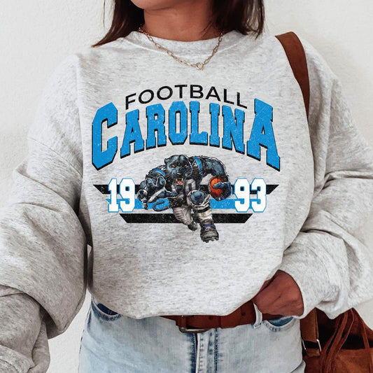Unisex Carolina Vintage Football Sweatshirt, Clemson Tigers Football NCAA Sweatshirt, North Carolina Tar Heels Football NCAA Sweatshirt, South Carolin