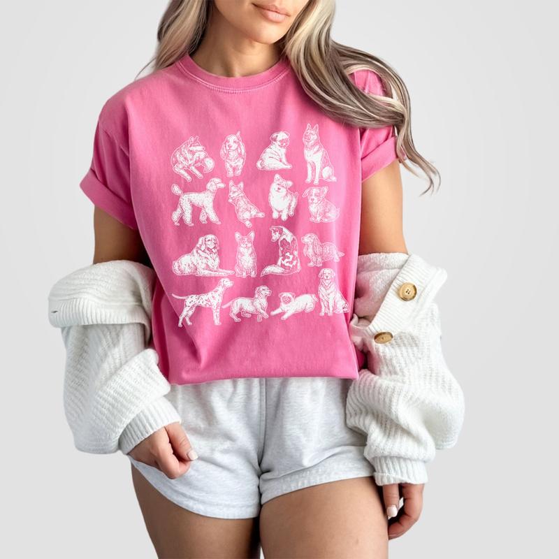 Vintage Dog Shirst, Funny Dog Lover T-shirt, Shirt For Women, Dog Mom Shirt, Dog Breed Shirt, Dog Mom Gift, Dog Lover Shirt, Women's Tops, Funny Shirt