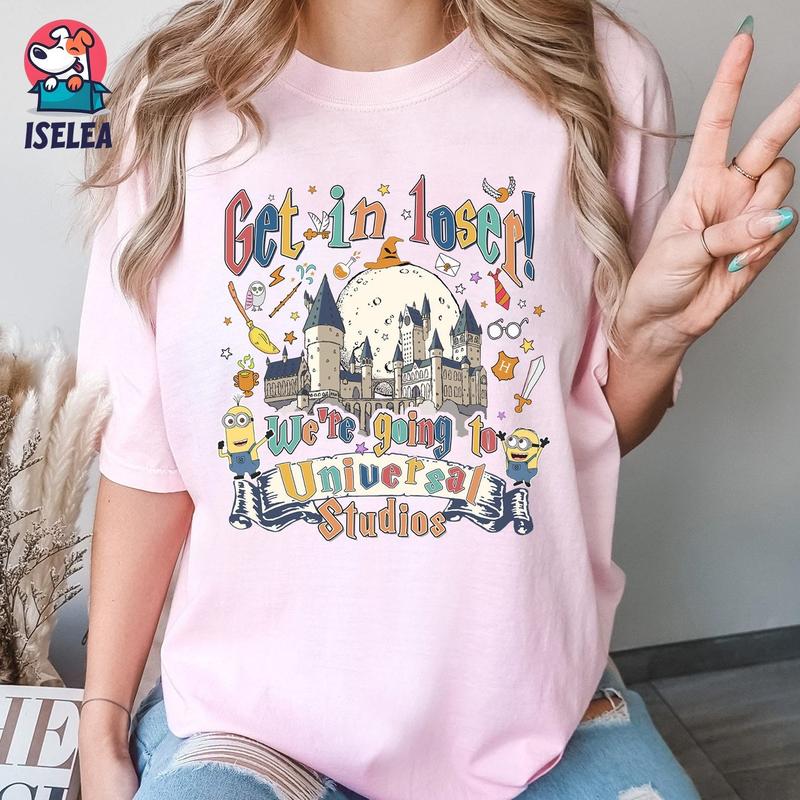 Miiniions Universal Studio 2024 T-Shirt, Get In Loser Universal Vacation T-Shirt, Hogwarts Universal Studio T-Shirt, Universal Family 2024 T-Shirt
