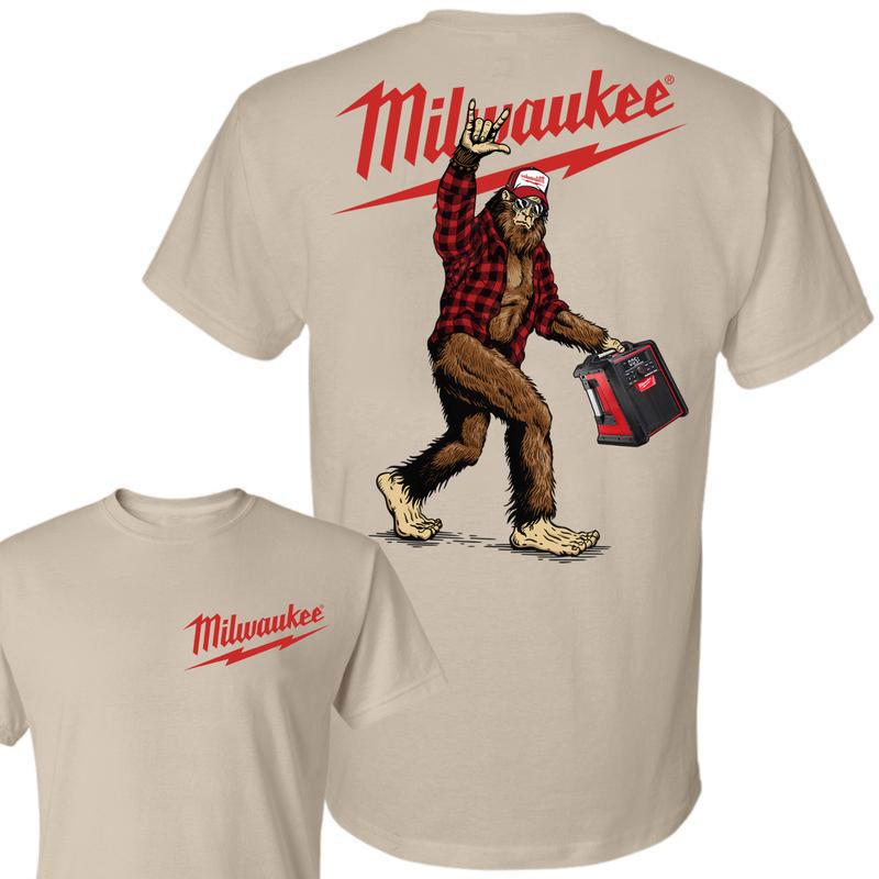 Big Foot Milwaukee Rock and Roll 2 sided shirt,  Big Foot basic shirt, Shirt Full Color Full Size for man and women