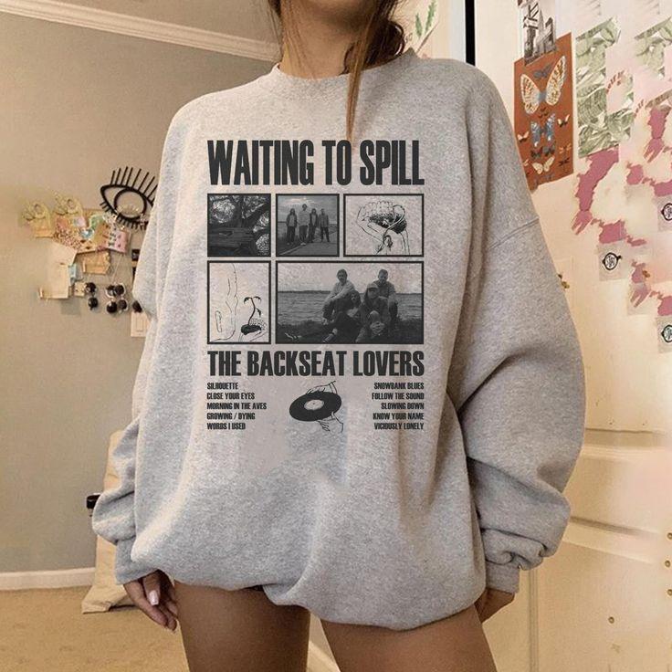 Backseat Lovers Waiting to Spill Crewneck, Band Music Merch