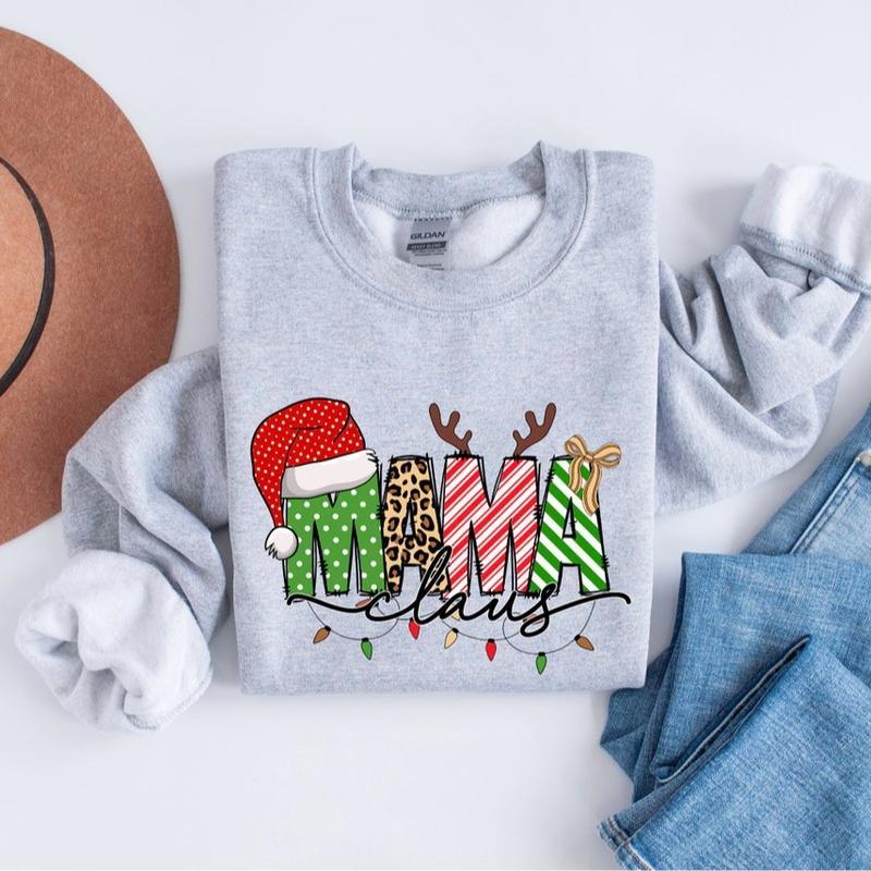Mama Claus Sweatshirt, Merry Christmas Sweatshirt, Christmas Shirt, Christmas Sweatshirt, Christmas Gift For Mama, Christmas Mama Sweatshirt, Gift for