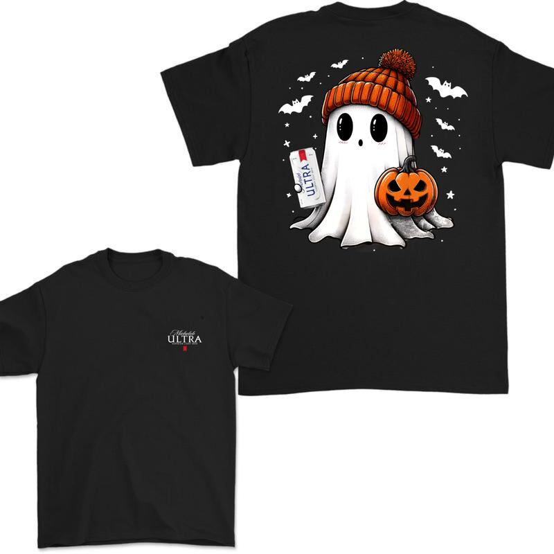 Michelob Ultra Ghost Cute Halloween 2 Sided T-Shirt, Michelob Ultra Halloween Shirt For Men And Women, Halloween Cute Ghost Trendy Shirt