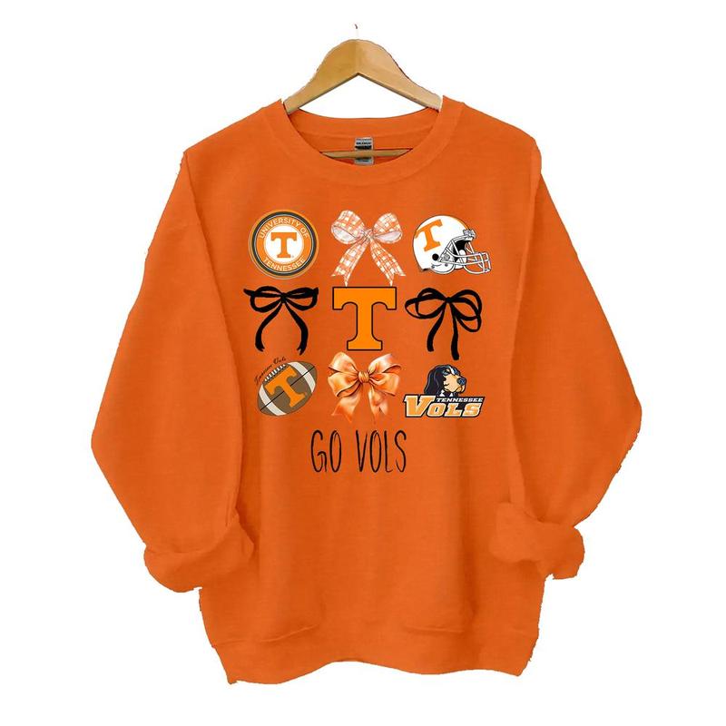 Tennessee Vols Coquette Football Sweatshirt, Tennessee University football Sweatshirt, football Shirt, Gameday tee Classic Cotton Sweaters