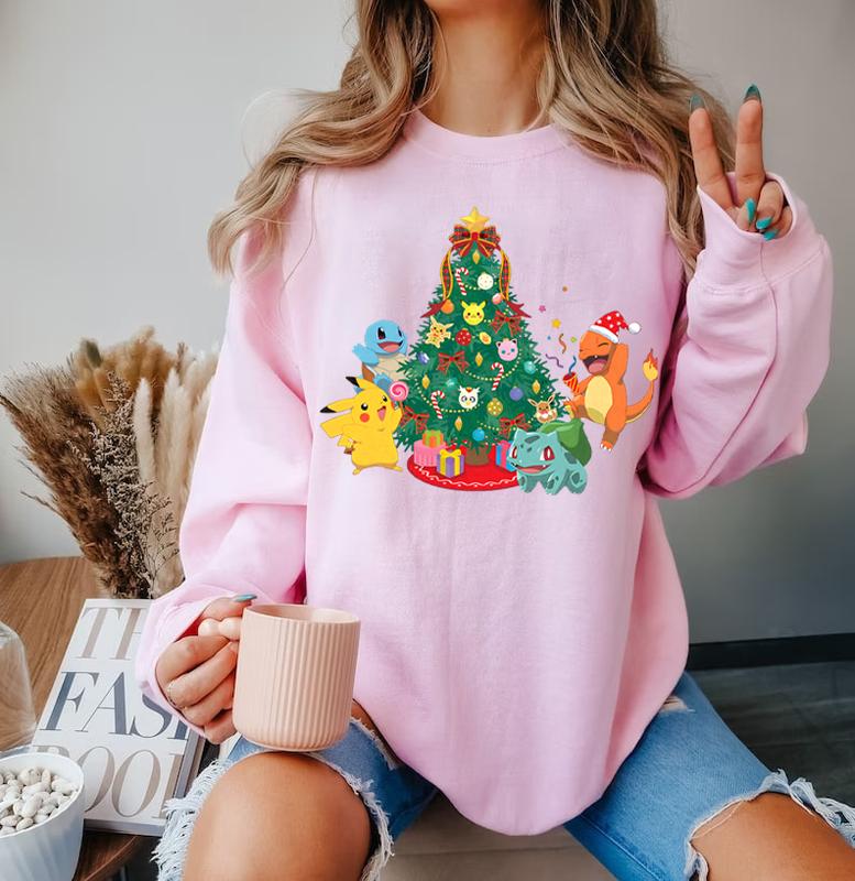 Christmas Pokemon Sweatshirt, Christmas Shirts for Anime Lovers, 90's Pokemon Lovers Christmas SweatShirt, Christmas Gifts For Pokemon Lovers, Pokémon