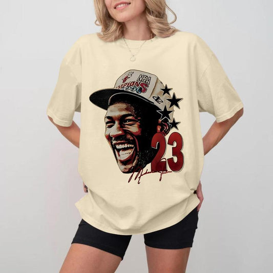 Vintage 90s Graphic Michael Jordan Face T-Shirt, Retro Basketball Design Tee, Unisex Trendsetters Enthusiastic Gift for Sports Fans