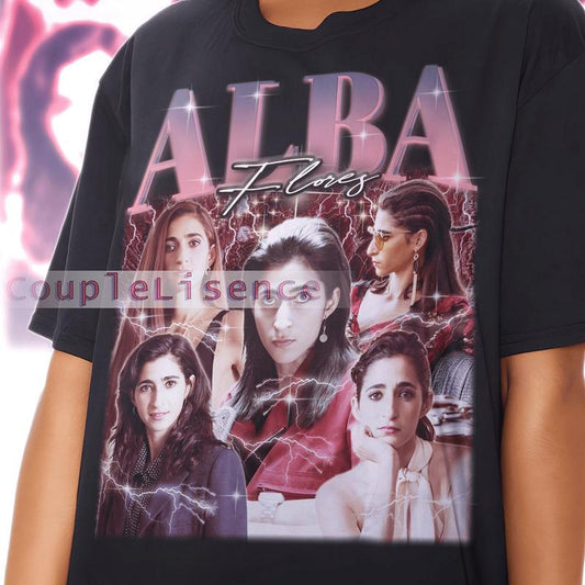 Bootleg ALBA FLORES Vintage  Alba Flores Homage Fan Tees  Alba Flores Homage Retro  Alba Flores Graphic Retro 90S  Alba Flores Merch, Unisex Cotton Gr