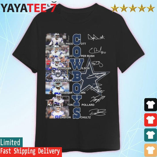 Dak Prescott With Teammate Signatures shirt