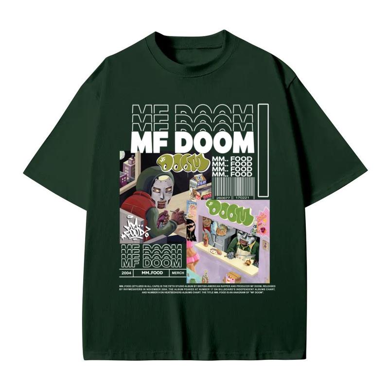 MF Doom T-Shirt Vintage Retro Mask Doomsday Shirt Cotton Menswear