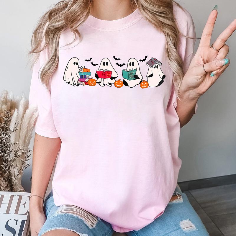 Bookish Ghost Halloween Sweatshirt Hoodie Tshirt, Halloween 2024 Gifts