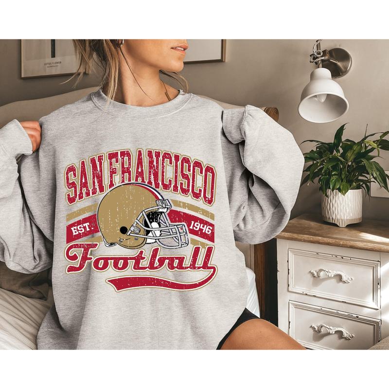 Vintage San Francisco Football Crewneck,San Francisco Sweatshirt, 49, 49 football, san Francisco football shirt, san francisco gift Womenswear Hoodie