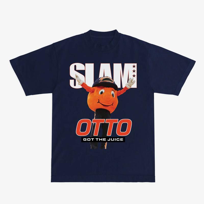 SLAM Syracuse Mascot Cover Tee Classic Cotton Menswear Top Embroidered Hoodie
