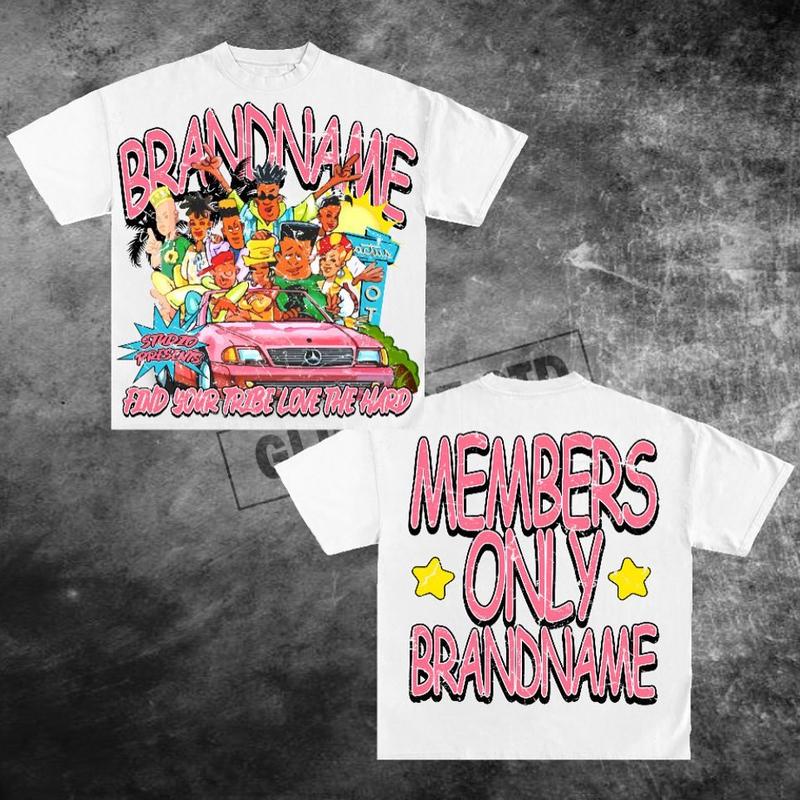 Y2K Graphic Find Your Tribe Personalize Printed Tshirt Casual Cotton