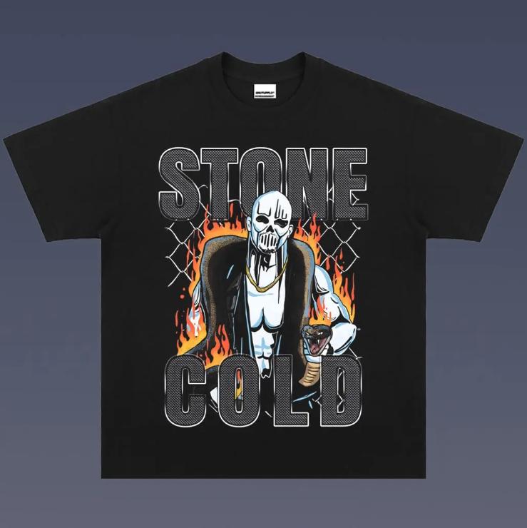 Stone Cold Vintage Tee, Stone Cold T-Shirt, WWE Shirt, Vintage Graphic Tees, Unisex Wrestler Shirt Top Menswear Womenswear Streetwear