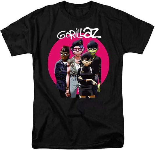 Hot Gorillaz Shirt Mens Group Music Concert Short Sleeve T-Shirt