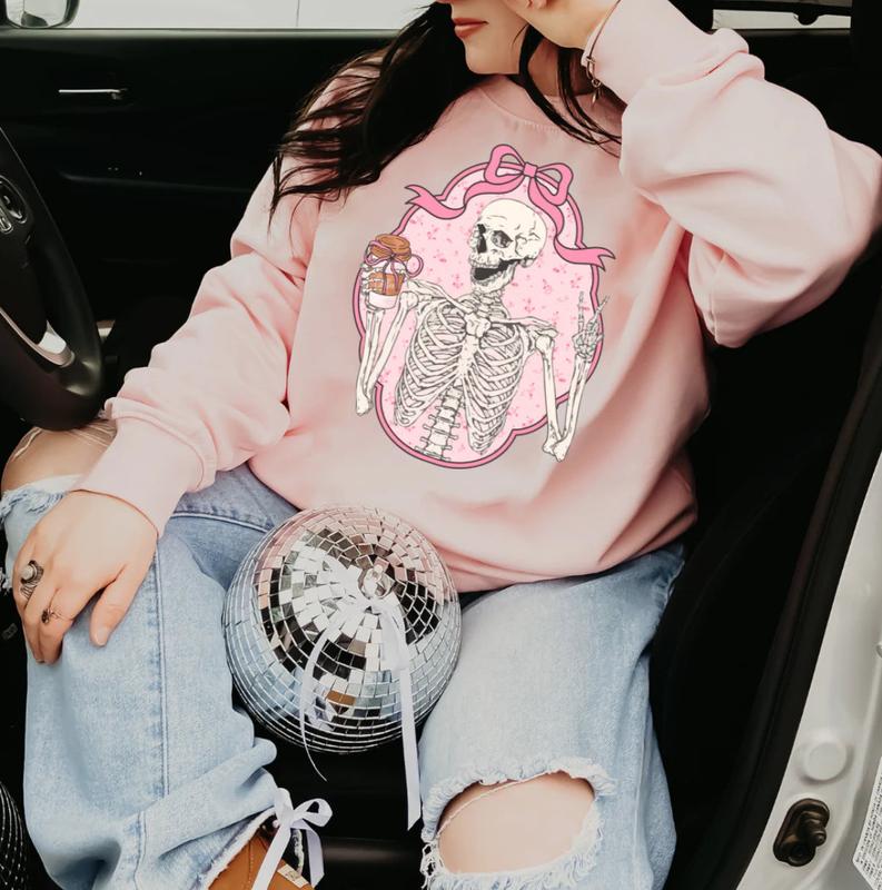 Coquette Skellie Tshirt or Crewneck Sweater