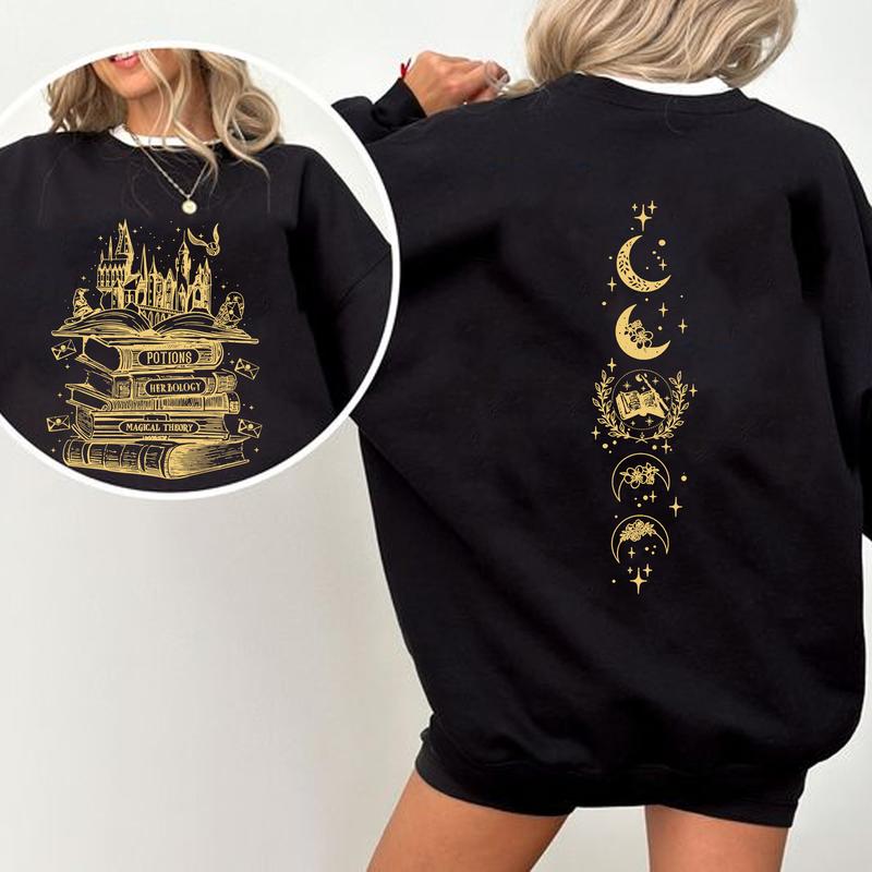 HP 2 Sides Wizard Classes Ver 02 Unisex Sweatshirt Hoodie Shirt, gift for fan Cotton Fit Womenswear potterhead gift