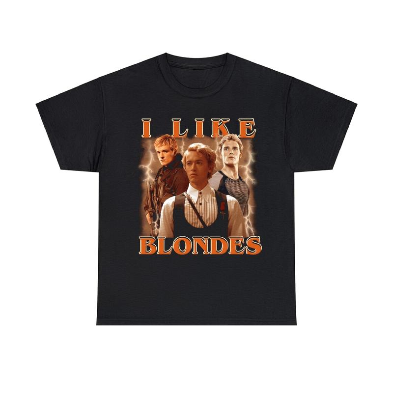 I Like Blondes Crio Peeta Finnick Tee, Funny Tom Blyth Josh Hutcherson Sam Claflin Graphic Design Shirt, Unisex Cotton Graphic Tee