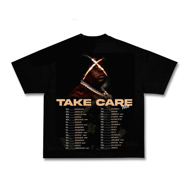 BigXthaPlug Take Care Ver2 Vintage 90s Graphic Tees, 2 Sides Cotton Vintage Shirt To Match Sneaker Hiphop Clothing Rapper Merch Shirt, Hiphop Tour Con
