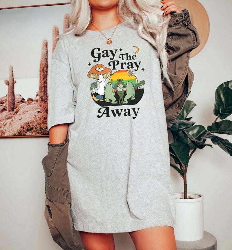 Gay The Pray Away Shirt, Gay Frog Shirt, Gay Pride Gift, LGBTQ Pride Shirt, Love is Love Shirt, Pride Month Shirt, Frog And Toad Pride Shirt
