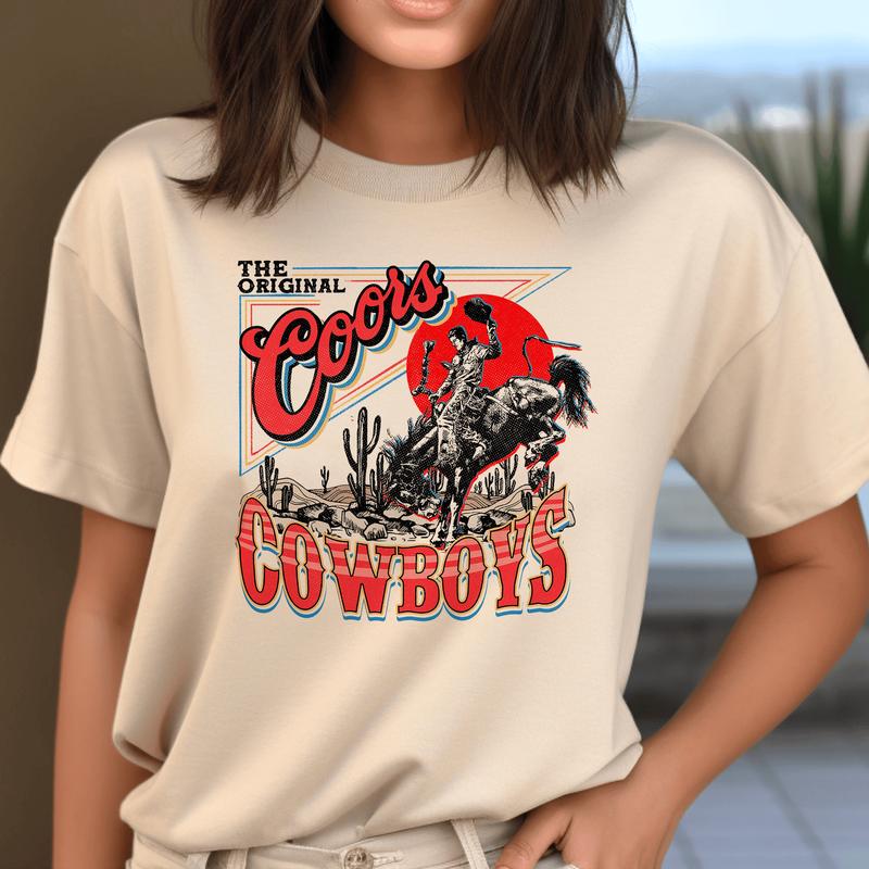 Coors Western Cowboy T-Shirt, Vintage 90S Western Shirt, Retro Coors Tee, Rodeo Cowboy Shirt, Wild West Gift