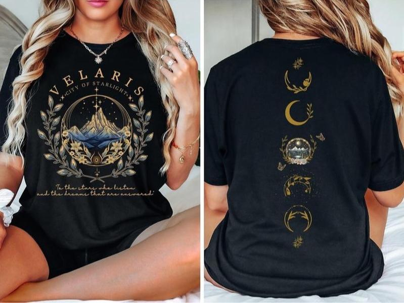 Velaris ACOTAR Shirt, Velaris City Of Starlight, The Night Court Shirt, SJM Merch Shirt, Court of Dreams, Rhysand, Full Color, For Women Top Womenswea