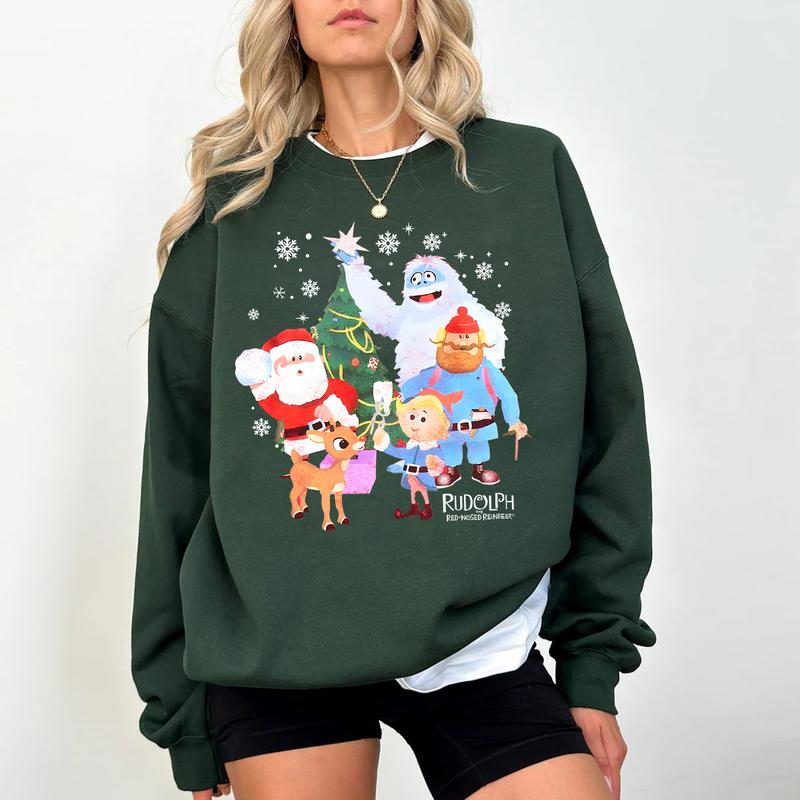 Rudolph The Red Nosed Reindeer Sweatshirt, Rudolph Christmas Sweatshirt, Retro Vintage Christmas Sweatshirt, Christmas Reindeer Sweatshirt