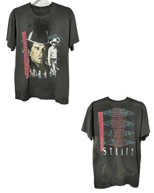 Vintage George Strait Tour T Shirt Adult Large 90s Tee Unisex Menswear Top Tee, Shirt For Men, Women 49th