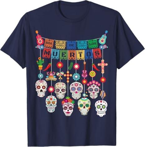 Dia De Los Muertos Funny Day of the dead Hanging skulls T-Shirt