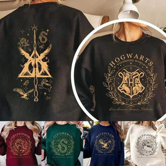 Hogwarts School Wizard Sweatshirt, Wizard World Tee Shirt, Forbidden Forest Sweater, Gift For HP Fans